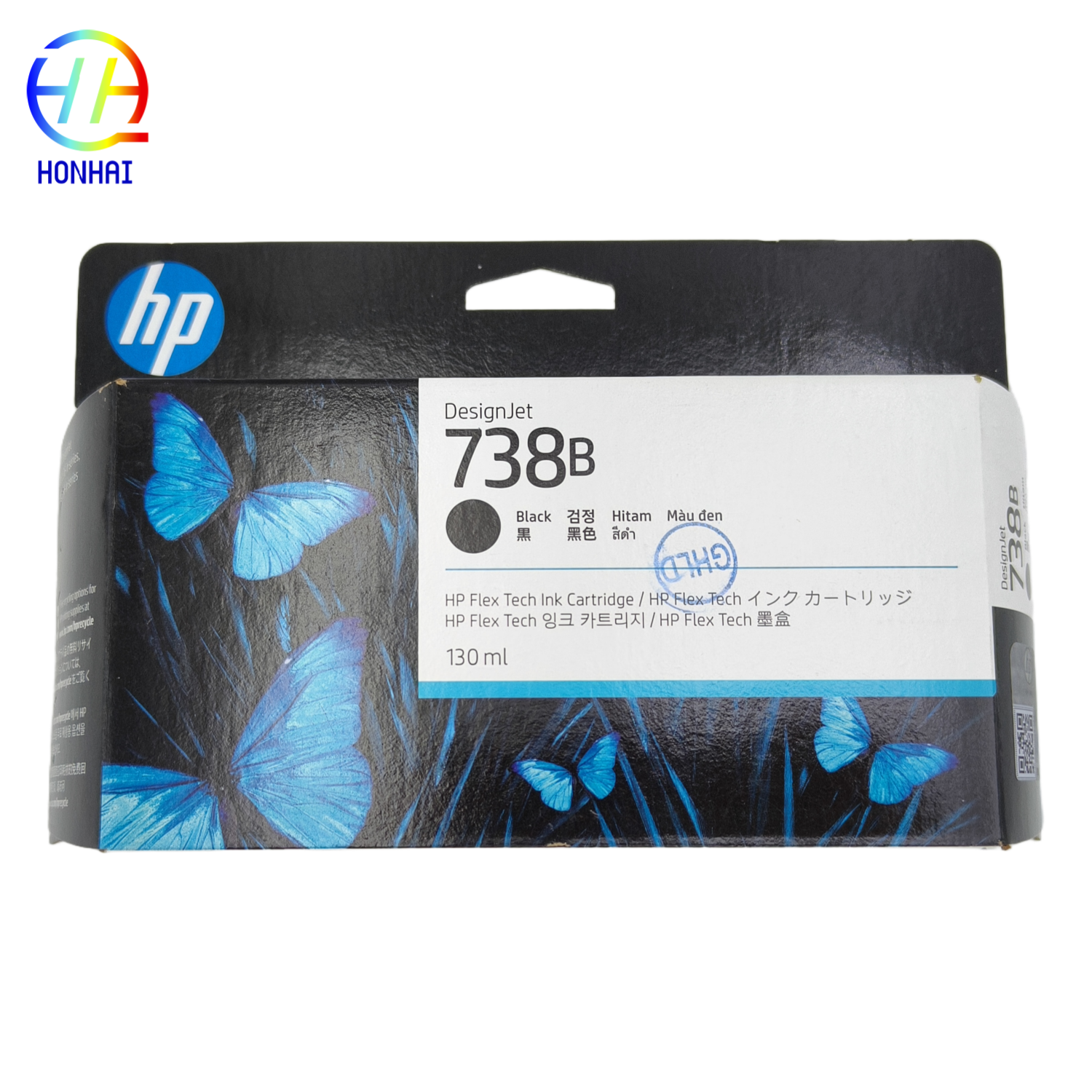 ទឹកថ្នាំខ្មៅ 738B 498P2A សម្រាប់ HP DesignJet T850 T950 PageWide caritridge 130ml (6)白底