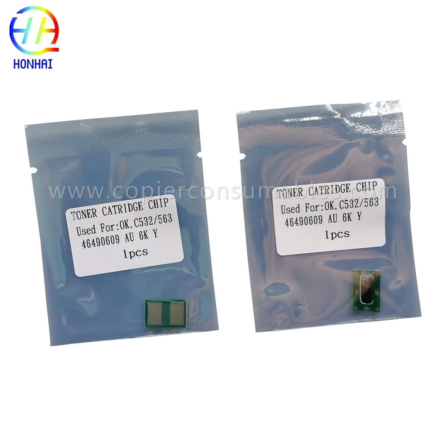 Chip cartuccia toner per OKI C532DN MC573DN 6K 46490610 46490611 46490609 46490612(4) 拷贝