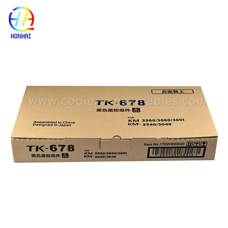Toner Cartridge ho an'ny Kyocera KM 2560 3060 3001 2540 3040 TK-678